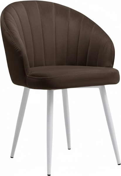 Стул Памир Зефир F33 поворотный (темно-коричневый/белая опора) - фото