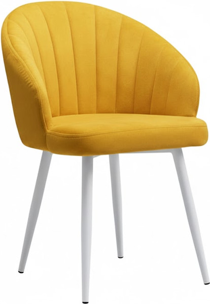 Стул Памир Зефир F42 поворотный (желтый/белая опора) - фото