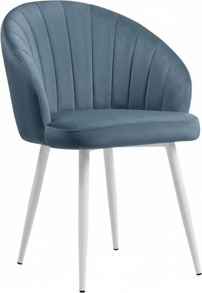 Стул Памир Зефир F75 поворотный (голубой/белая опора) - фото