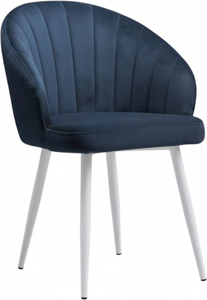 Стул Памир Зефир F78 поворотный (темно-синий/белая опора) - фото