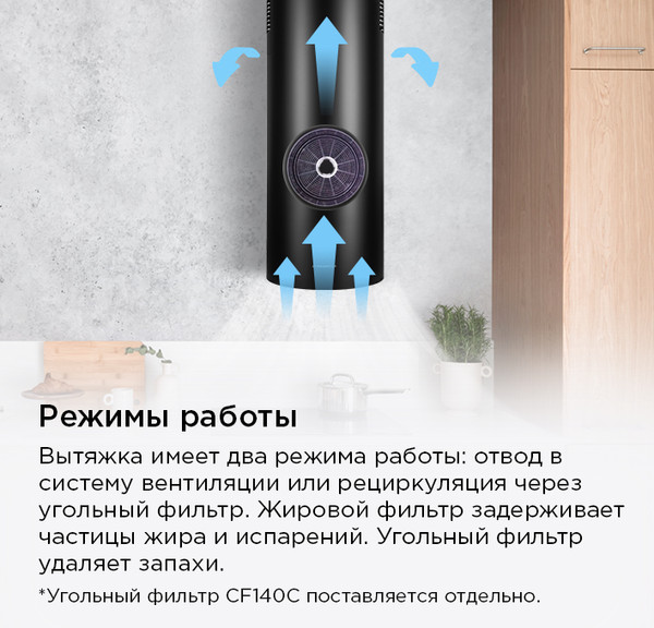 Вытяжка коробчатая Maunfeld Drum Wall 35