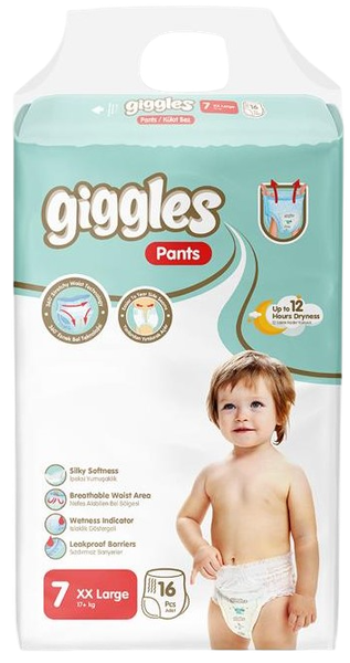 Подгузники-трусики детские Giggles Xxlarge 7 Pants - фото