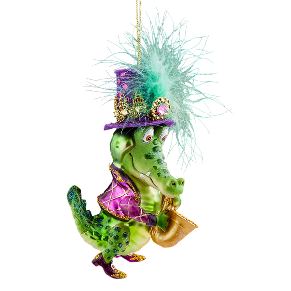 Елочная игрушка Erich Krause Decor. Кроко саксофонист / 50978 - фото
