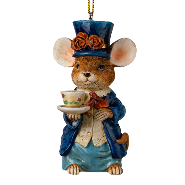 Елочная игрушка Erich Krause Decor. Мышь на чаепитии / 64527 - фото
