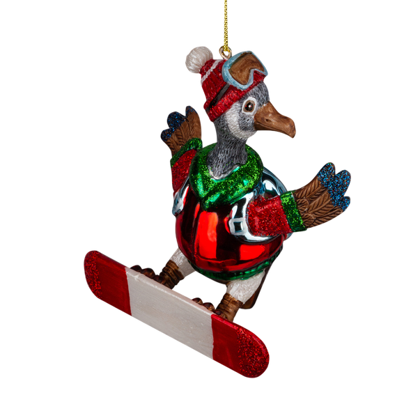 Елочная игрушка Erich Krause Decor. Птица на сноуборде / 64403 - фото