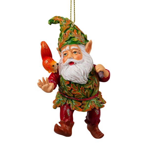 Елочная игрушка Erich Krause Decor. Гном с белочкой / 64492 - фото