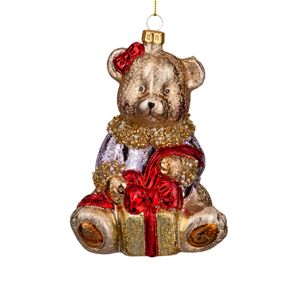 Елочная игрушка Erich Krause Decor. Мишутка с подарком / 64412 - фото