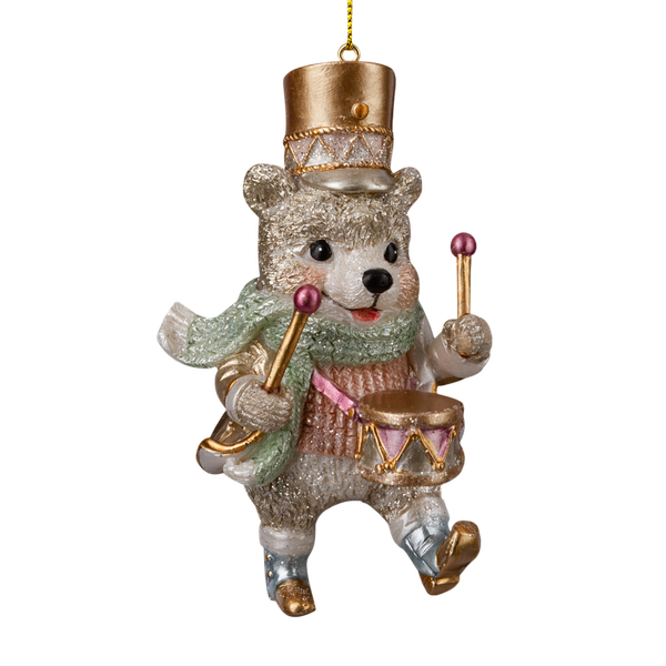 Елочная игрушка Erich Krause Decor. Мишка с барабаном / 64486 - фото