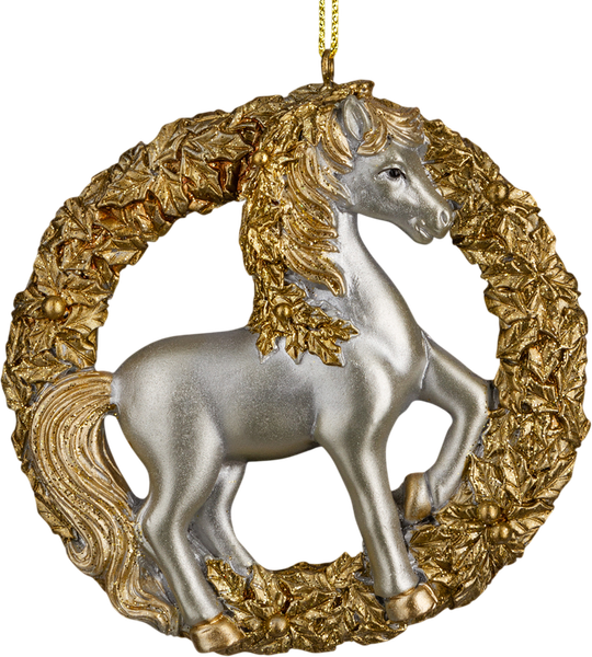 Елочная игрушка Erich Krause Decor. Золотая лошадь / 64504 - фото