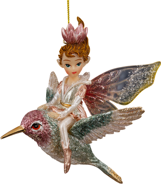 Елочная игрушка Erich Krause Decor. Фея на колибри / 64487 - фото