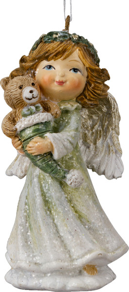 Елочная игрушка Erich Krause Decor. Ангел с медвежонком / 64519 - фото