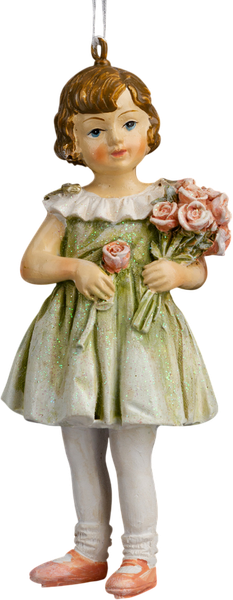 Елочная игрушка Erich Krause Decor. Малышка с цветами / 64536 - фото