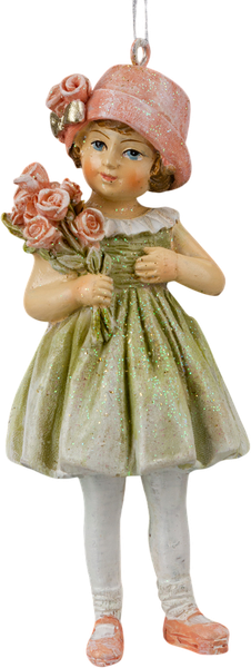 Елочная игрушка Erich Krause Decor. Девочка с цветами / 64538 - фото