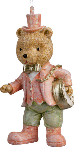 Елочная игрушка Erich Krause Decor. Медведь с часами / 64539 - фото