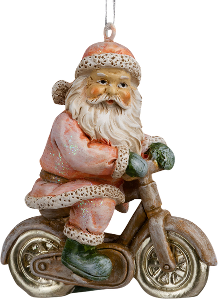 Елочная игрушка Erich Krause Decor. Санта на байке / 64540 - фото