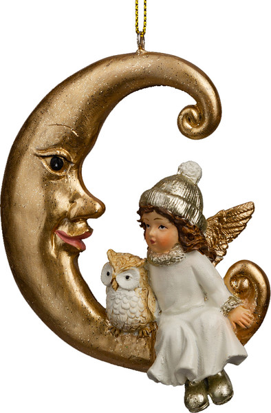 Елочная игрушка Erich Krause Decor. Ангел на месяце / 64503 - фото