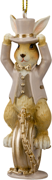 Елочная игрушка Erich Krause Decor. Кролик в цилиндре / 64512 - фото