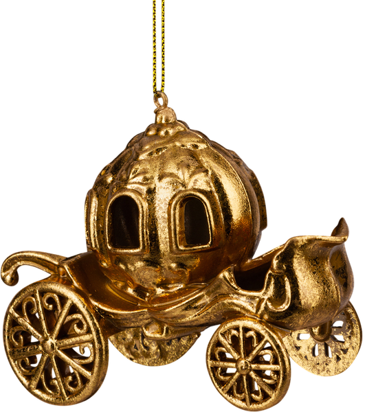 Елочная игрушка Erich Krause Decor. Карета золотая / 64449 - фото