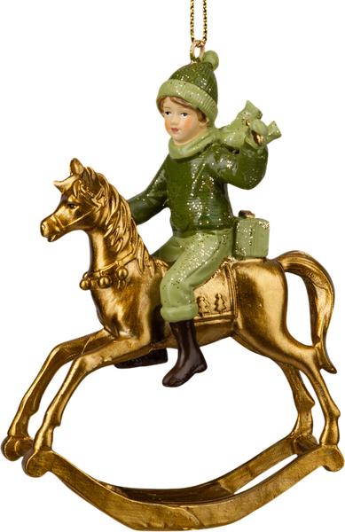 Елочная игрушка Erich Krause Decor. Мальчик на лошадке / 64567 - фото