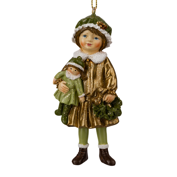 Елочная игрушка Erich Krause Decor. Девочка с куклой рождественская / 64564 - фото