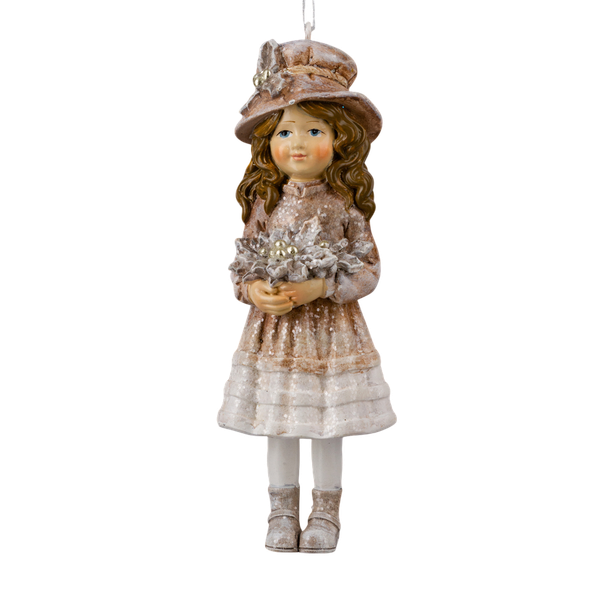 Елочная игрушка Erich Krause Decor. Девочка в шляпке / 64551 - фото