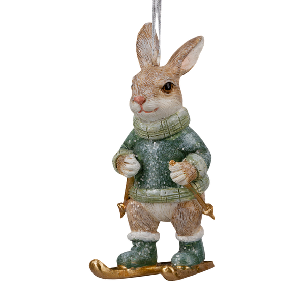 Елочная игрушка Erich Krause Decor. Заяц лыжник / 64577 - фото