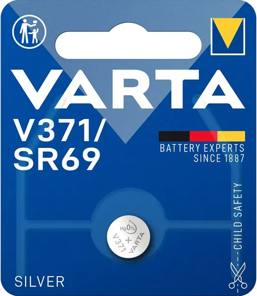 Батарейка Varta Watch 371 SR920SW Silver 1.55V Bl.1 / 371 101 111 - фото