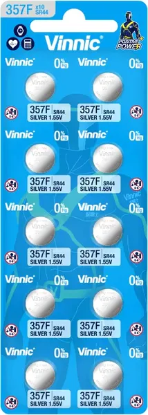 Комплект батареек Vinnic Watch 357F-C10 Silver 1.55V Bl.10 - фото