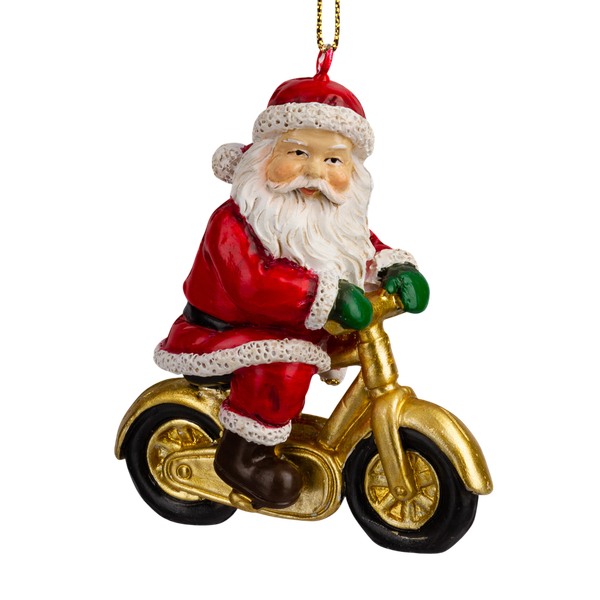 Елочная игрушка Erich Krause Decor. Санта на байке / 64573 - фото