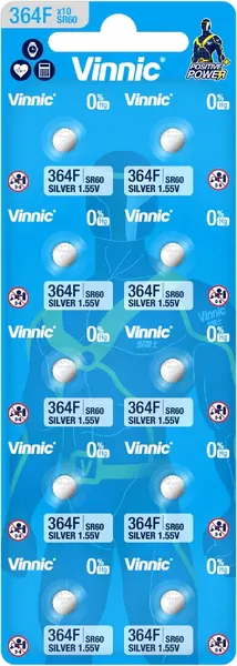 Комплект батареек Vinnic Watch 364F-C10 Silver 1.55V Bl.10 - фото