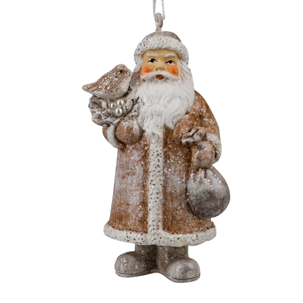 Елочная игрушка Erich Krause Decor. Дед Мороз с птичкой / 64554 - фото