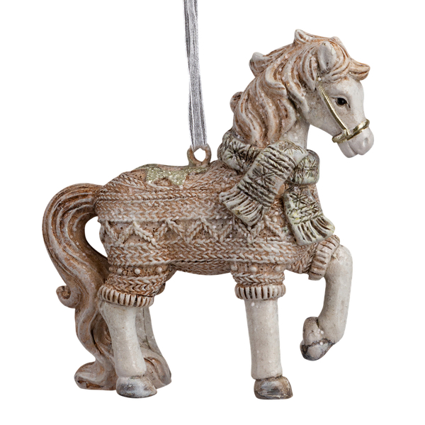 Елочная игрушка Erich Krause Decor. Лошадка в свитере / 64556 - фото