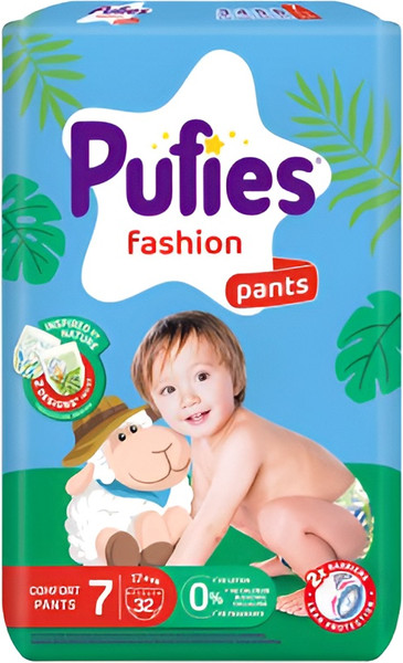 Подгузники-трусики детские Pufies Pants Fashion Extra Large Plus 17+кг - фото