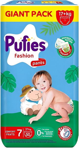 Подгузники-трусики детские Pufies Pants Fashion Extra Large Plus 17+кг - фото