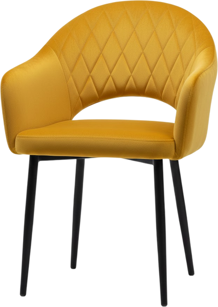 Стул Памир София F42 поворотный (желтый/черная опора) - фото