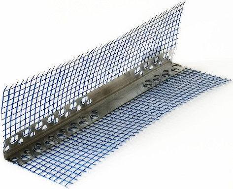 Уголок штукатурный ПланМеталл А-022-18.5-3000-75 с сеткой - фото