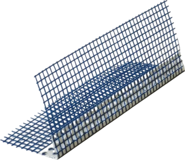 Уголок штукатурный ПланМеталл Перфорированный ПВХ с сеткой 125x125x2500мм - фото