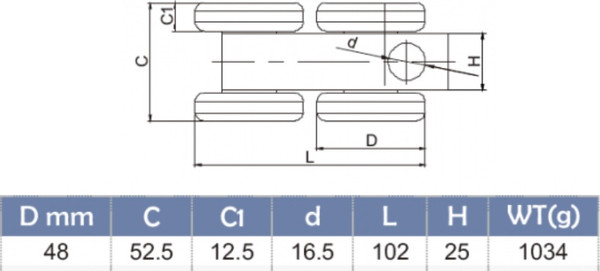 Опора роликовая для ворот Прогейт ZDGL02A
