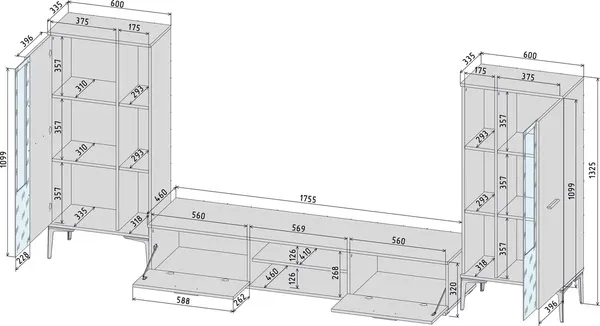 Горка для гостиной Интерлиния Neo-8