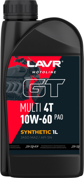 Моторное масло Lavr GT Multi 4T 10W60 SN MA2 / LN7757 - фото