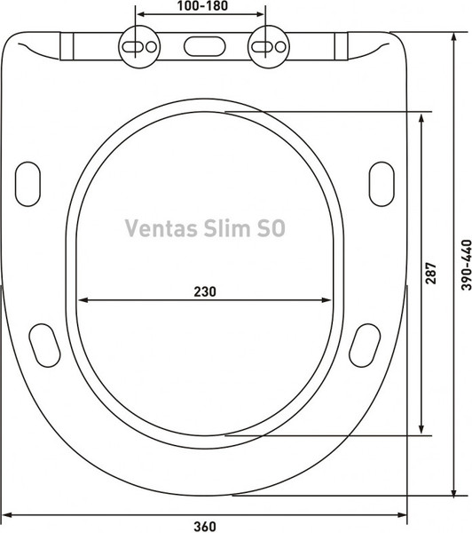 Сиденье для унитаза Berges Ventas Black Slim SO / 012703