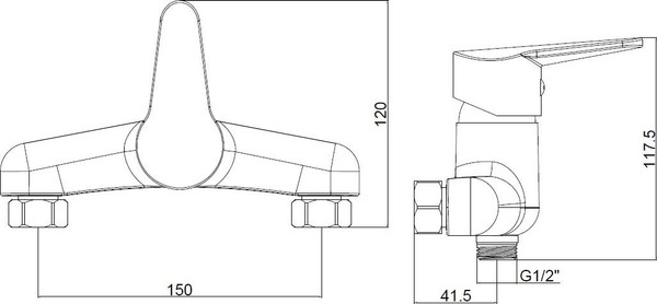 Смеситель Wellerein Core 21CR80acs