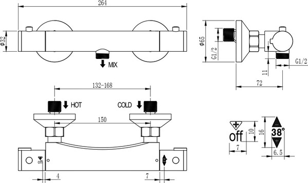Смеситель Wellerein Termo 21term