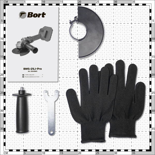 Угловая шлифовальная машина Bort BWS-21Li-Pro (93413601)