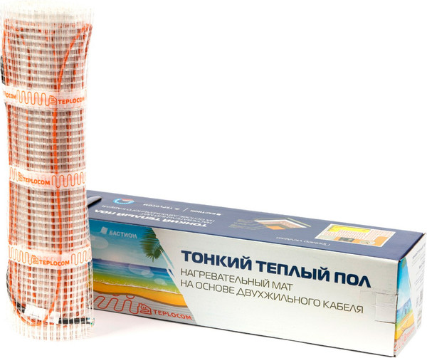 Теплый пол электрический Teplocom МНД-1.0-160Вт с термостатом Forsu RTC 70.26 - фото