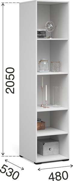 Шкаф-пенал с витриной Империал Лацио 1д правый