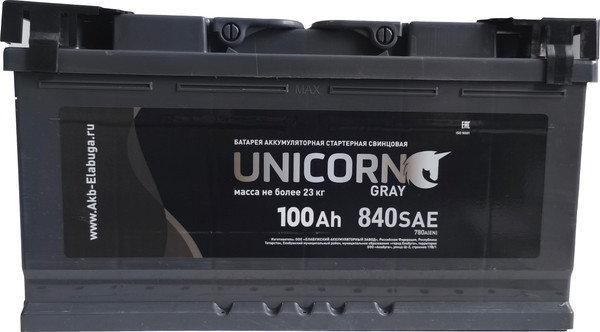 Автомобильный аккумулятор UnicorN Gray (0) 900A L5 6СТ-100 / 100 022 K11 UG - фото