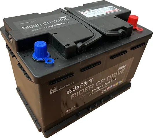 Автомобильный аккумулятор Rider AGM (0) 700A L3 6СТ-70 / RIDERAGM70 - фото