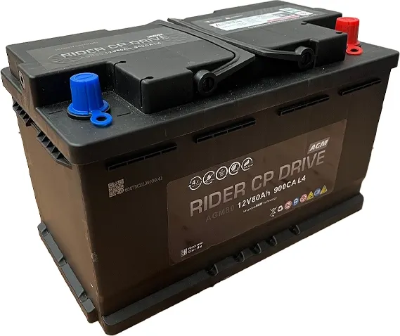 Автомобильный аккумулятор Rider AGM (0) 850A L4 6CT-80 / RIDERAGM80 - фото