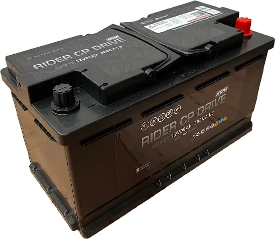 Автомобильный аккумулятор Rider AGM (0) 900A L5 6CT-95 / RIDERAGM95 - фото
